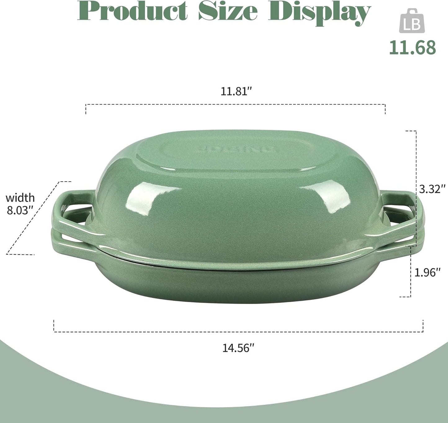 Olla Holanda Hierro Fundido Esmaltada 5qt Verde