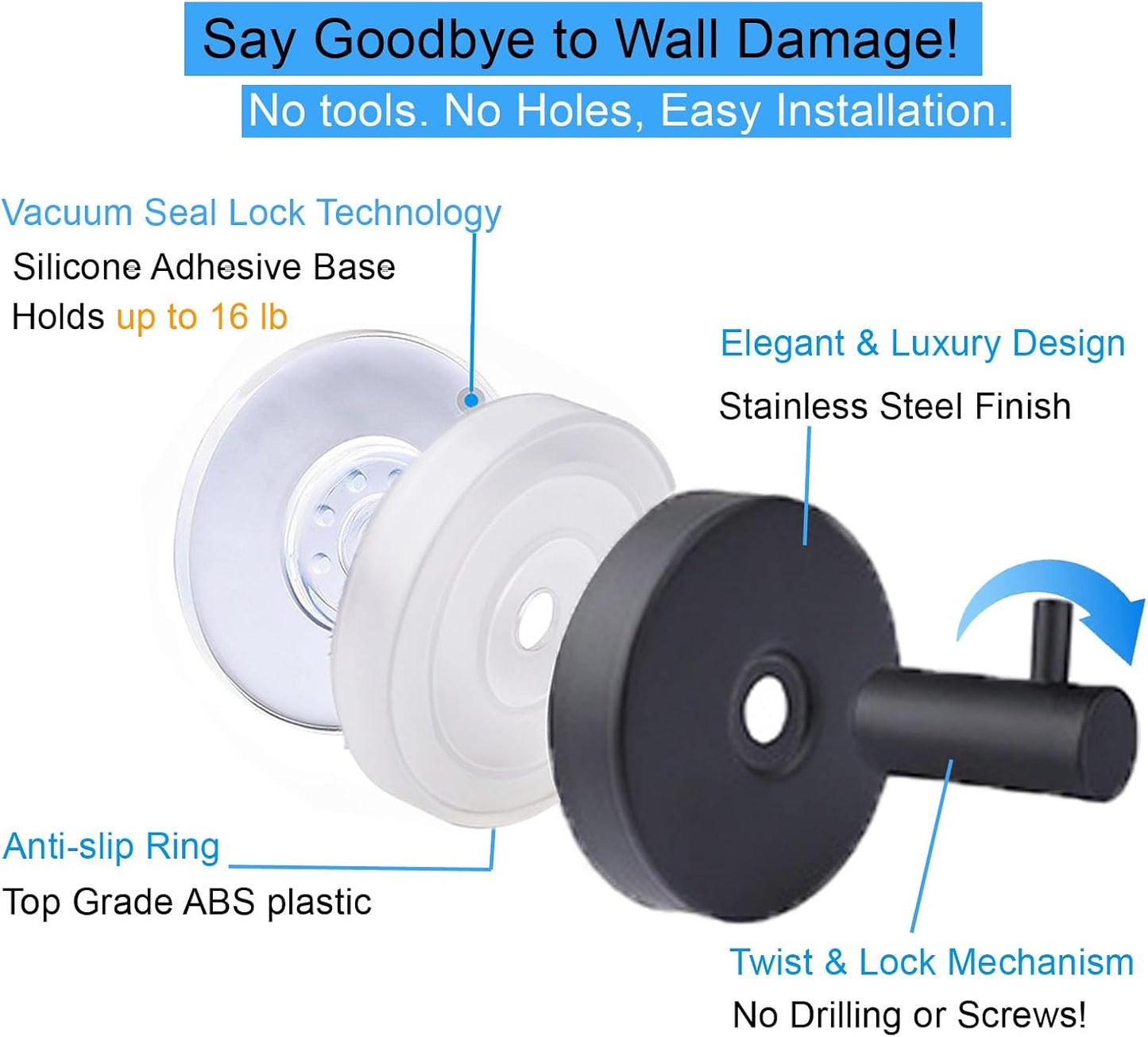 Ganchos ducha ventosa para baño cocina pared ventana impermeable