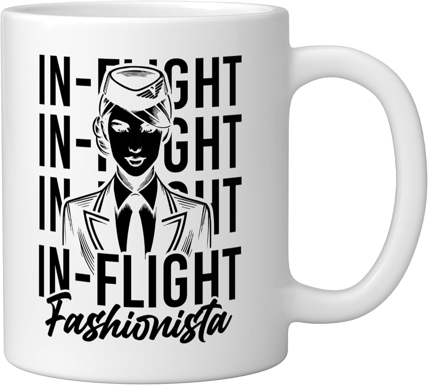 Taza Cerámica para Tripulante Avión Blanco
