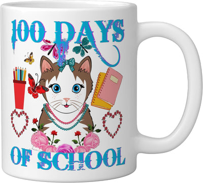 Taza Cerámica Días de Escuela Gato 100 Días