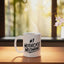 Taza cerámica para mecánico de motocicletas blanca