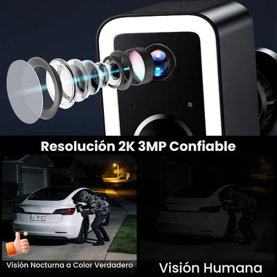 Cámaras seguridad 2K exterior detección AI batería