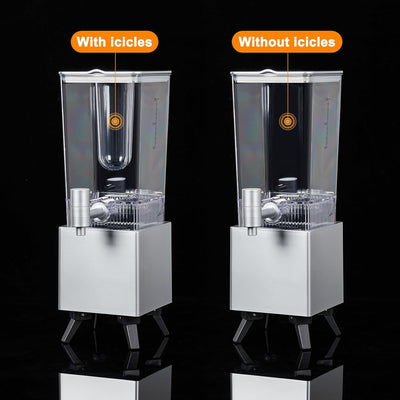 Dispensador bebidas LED cromado 2L con soporte y luz