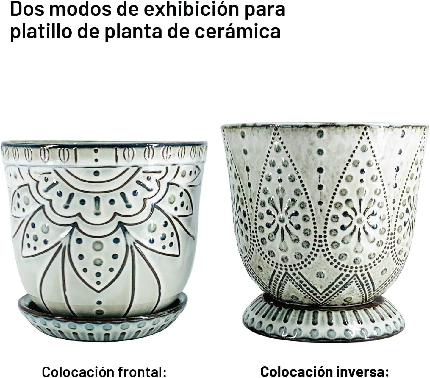 2 Pzas Maceta Cerámica Orificio Drenaje Orquídeas