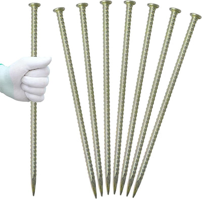 Estacas refuerzo 16pulg anclaje tierra acero galvanizado 1/2pulg