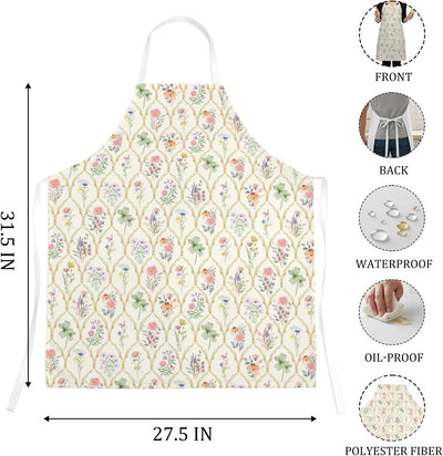 Delantal florales vintage estilo Cottagecore para mujer cocina