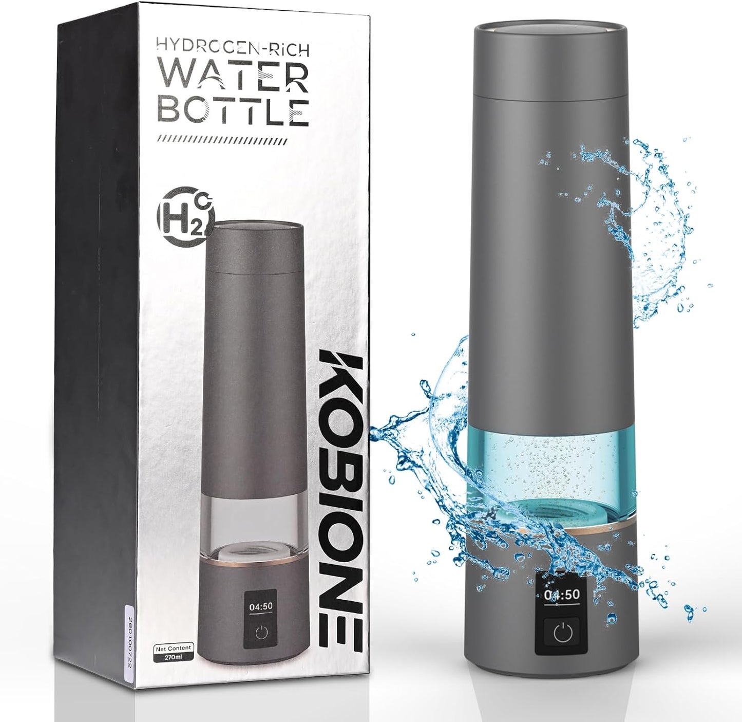 Botella H2 con tecnología SPE/PEM 6000PPB 9.1oz portátil