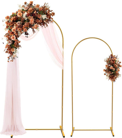 2 Pzas Soporte Arco Boda Metal Dorado 6-7.2pies