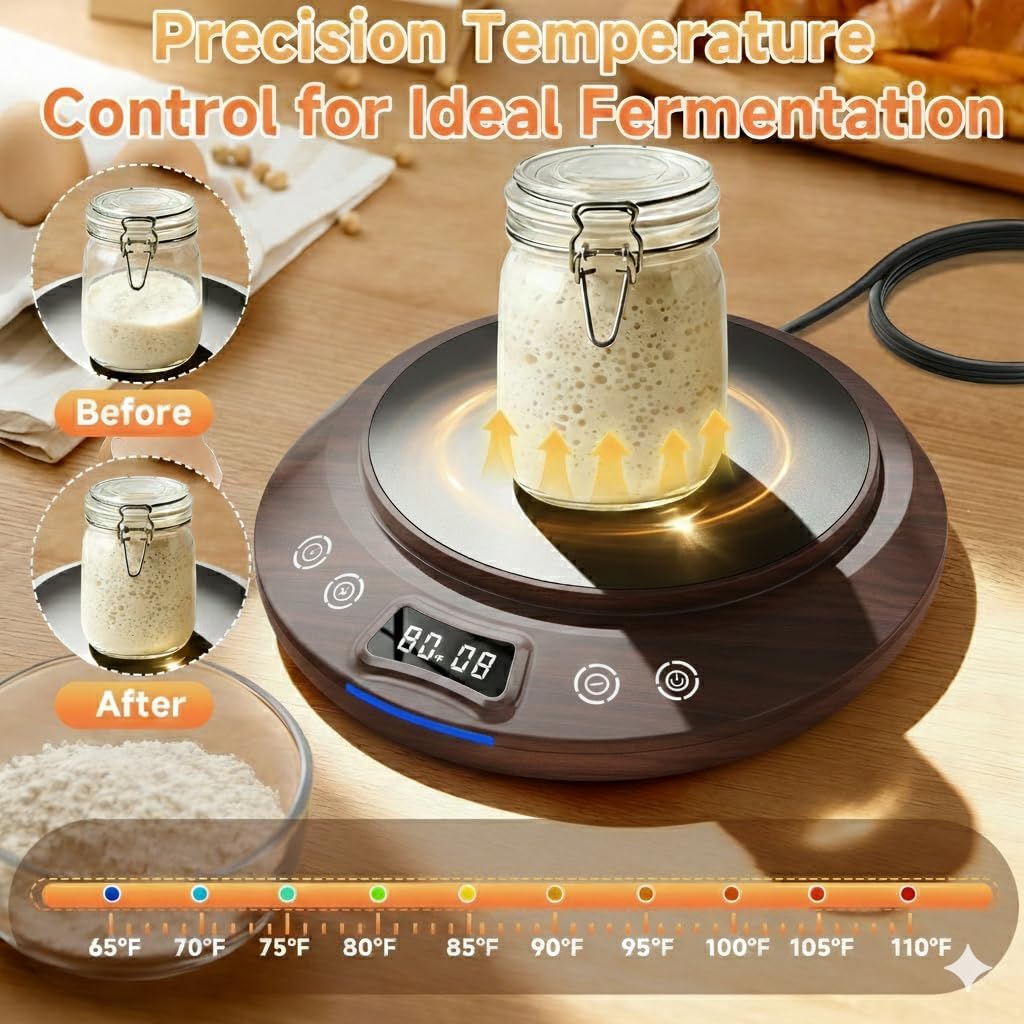 Calentador masa madre placa calefactora 65-110°F control 1°F
