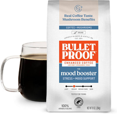 Café molido Bulletproof con hongos, melena de león, ashwagandha y reishi, tostado medio