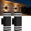 2 Luces Cuadradas Pared Exteriores LED 7W 3000K Blanco Cálido