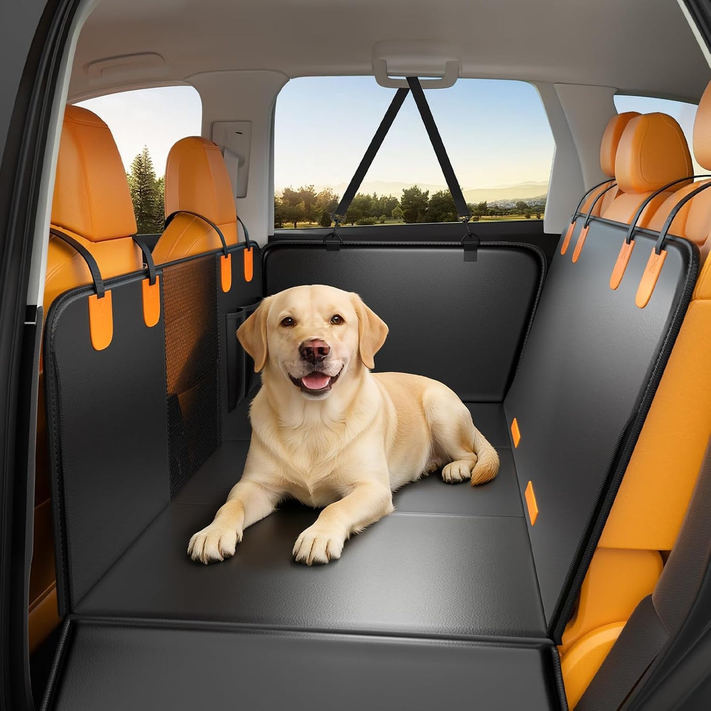 Funda asiento perro piel sintética extensor trasero ajustable
