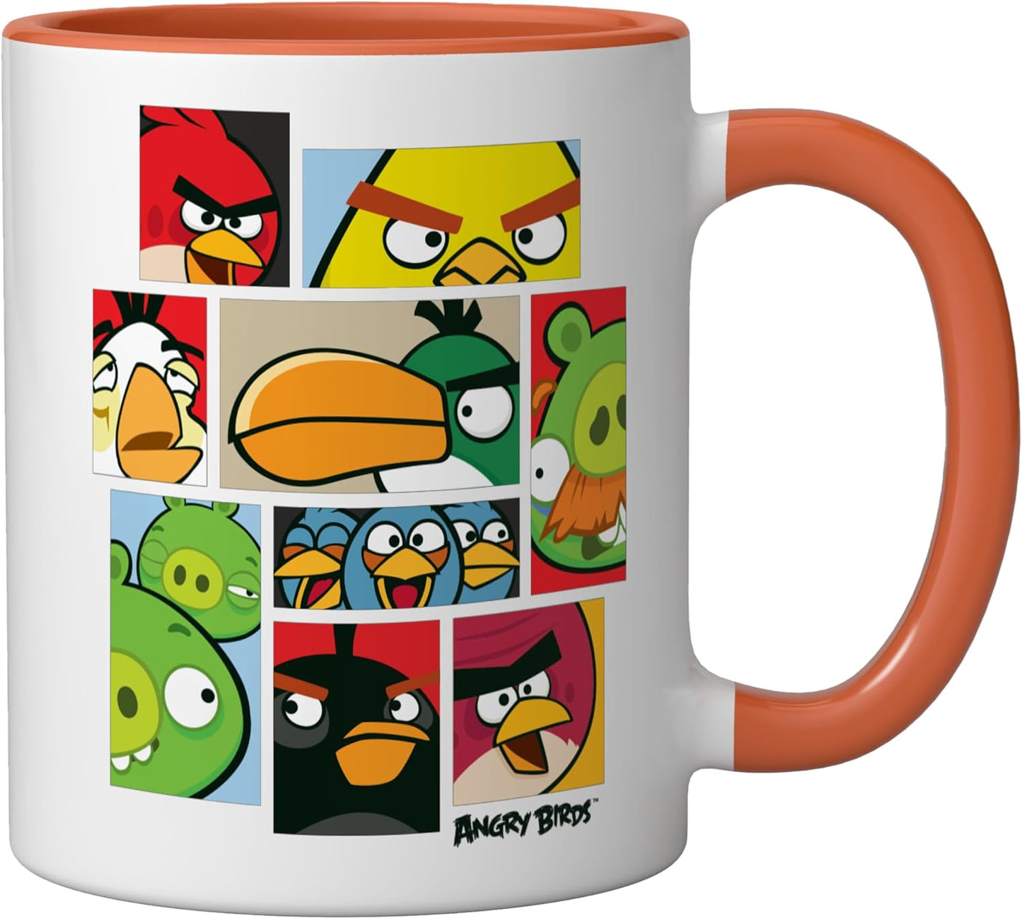 Taza Cerámica Angry Birds Color Naranja/Blanco