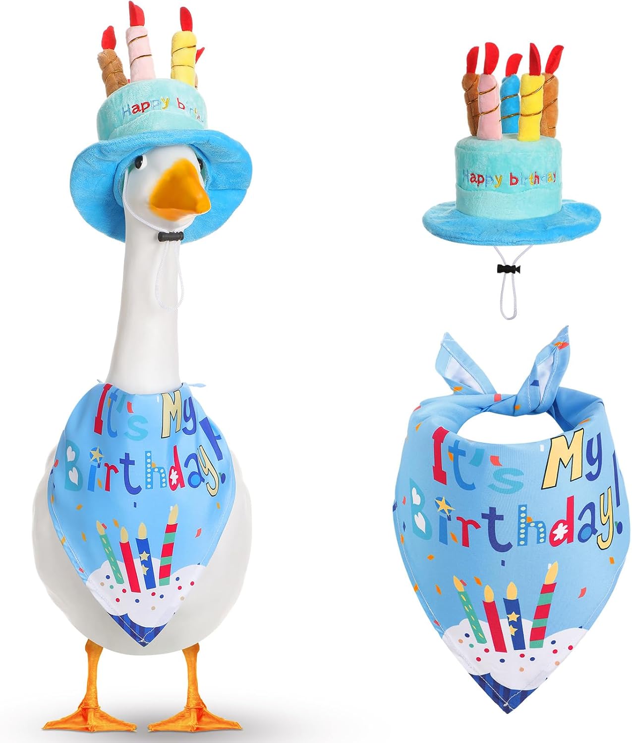 Disfraz ganso cumpleaños con sombrero y bandana