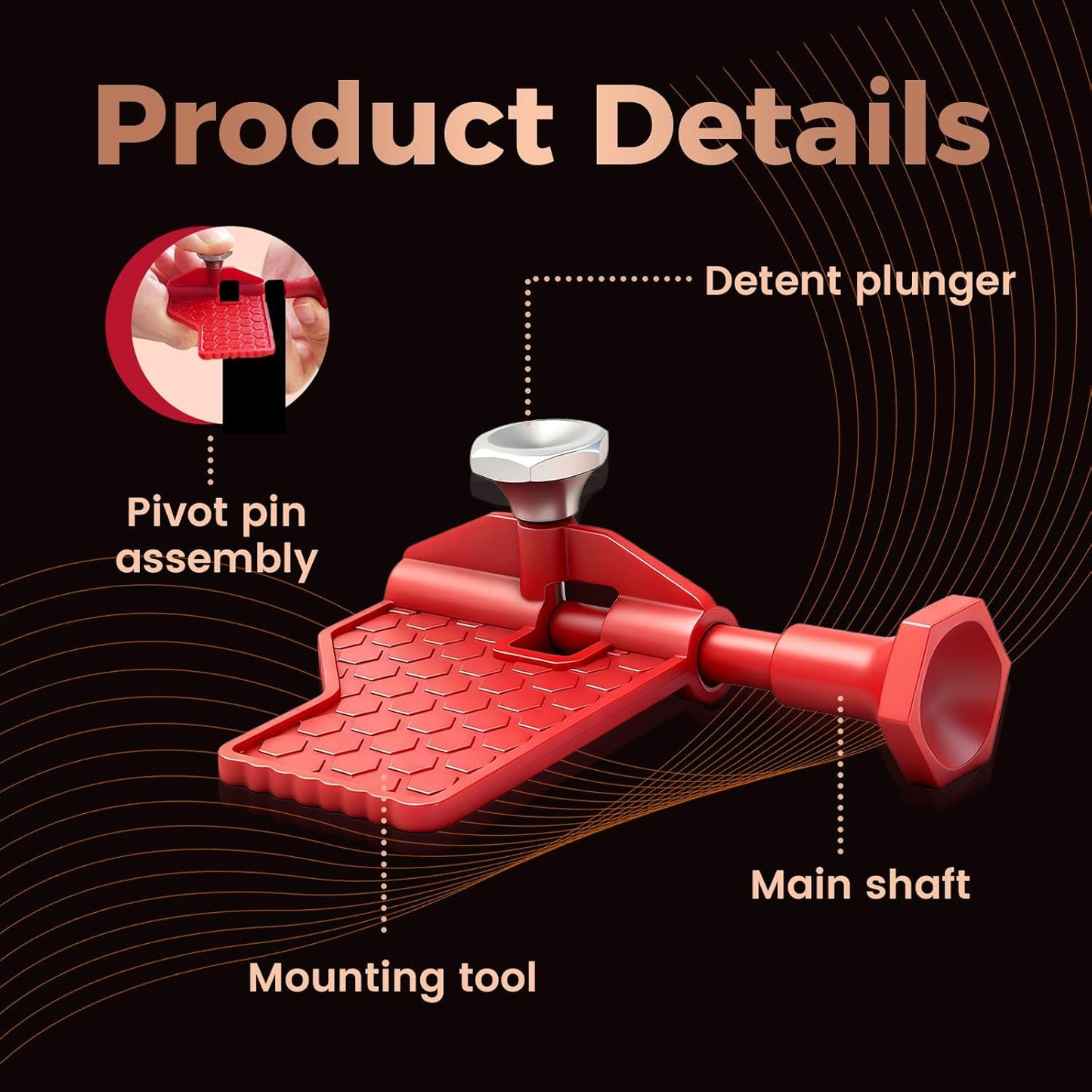 Kit 15 Pzas Herramienta Pasador Pivote Roja Resistente