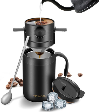 Cafetera portátil 16oz para camping y viajes