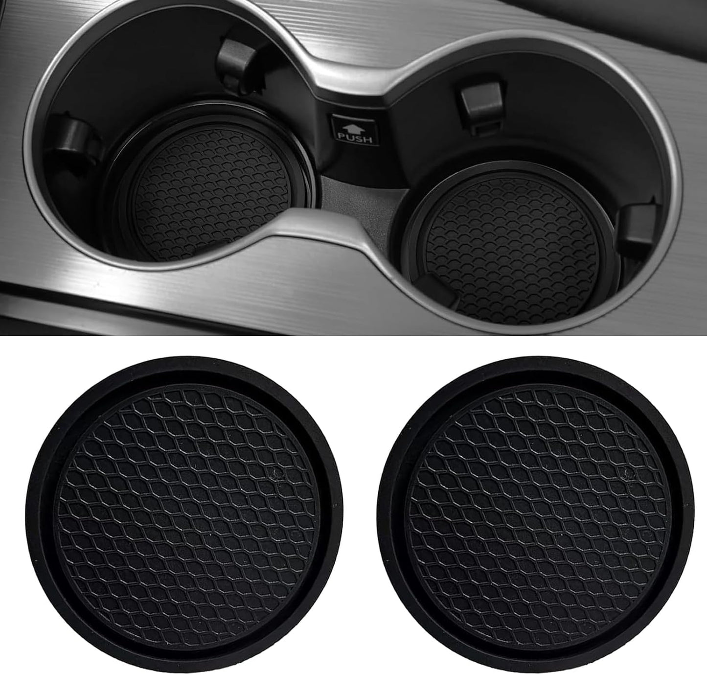 2 Posavasos Antideslizantes para Coche Universal