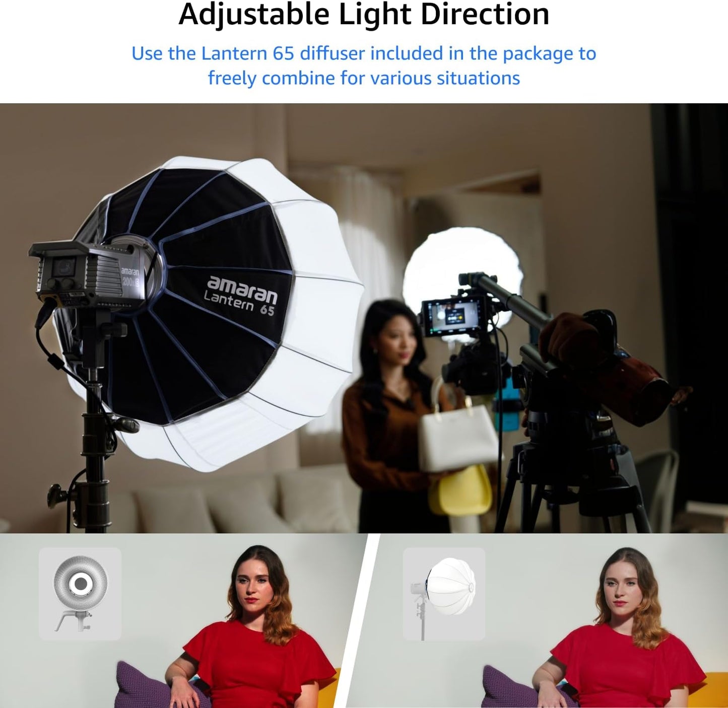 Modificador luz suave Bowens 65 ajuste rápido plegable