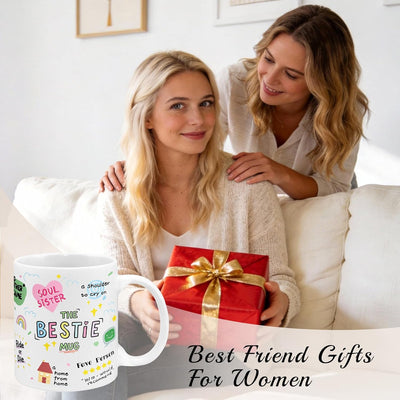 Taza de café Bestie, regalo de cumpleaños para amigas y mujeres