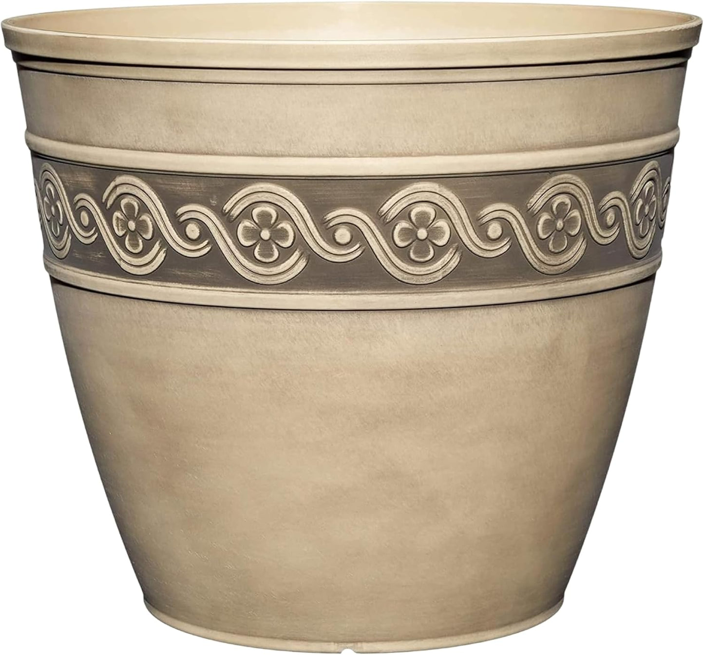 Maceta redonda Corinthian para hogar y jardín