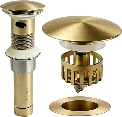 Desagüe baño con desbordamiento tapón drenaje acero inox
