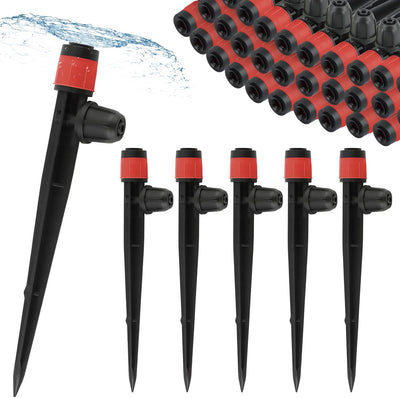 50 Goteros Riego 1/4pulg Cerradura para Tubo 0.276pulg