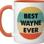 Taza cerámica Wayne Name naranja/blanca