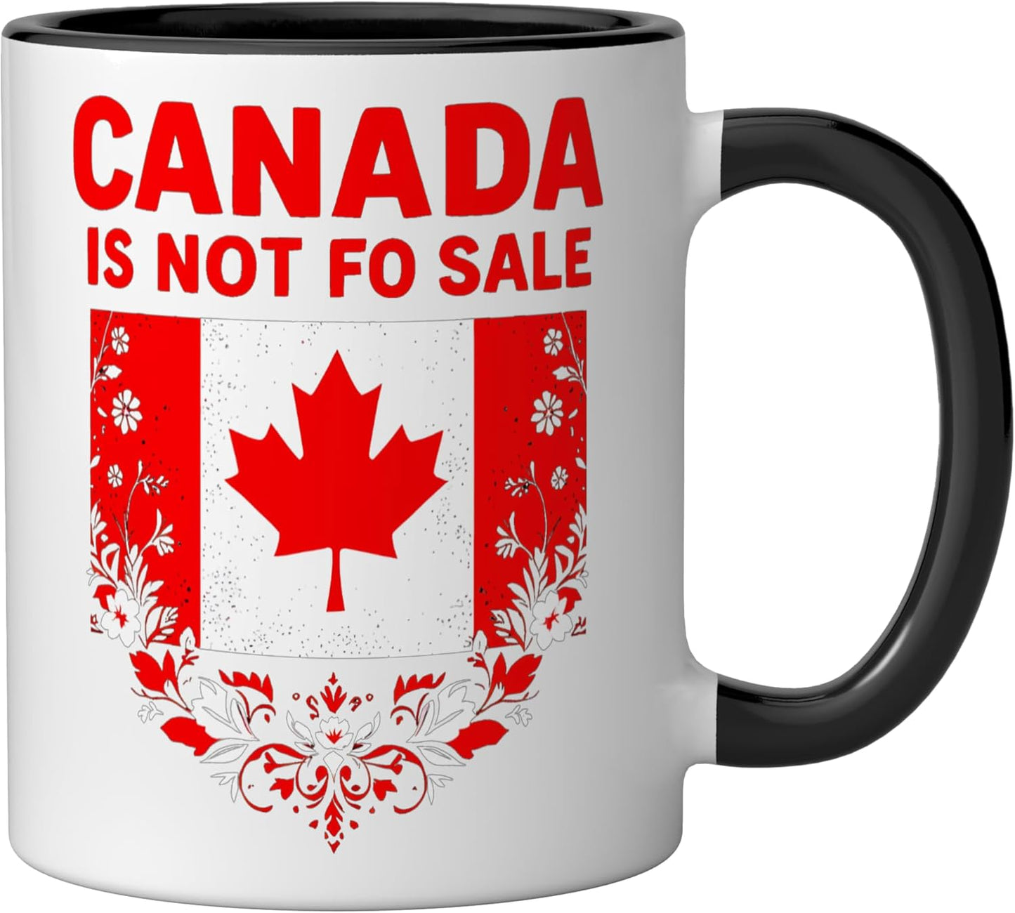 Taza cerámica Canada Is Not For Sale negra/blanca