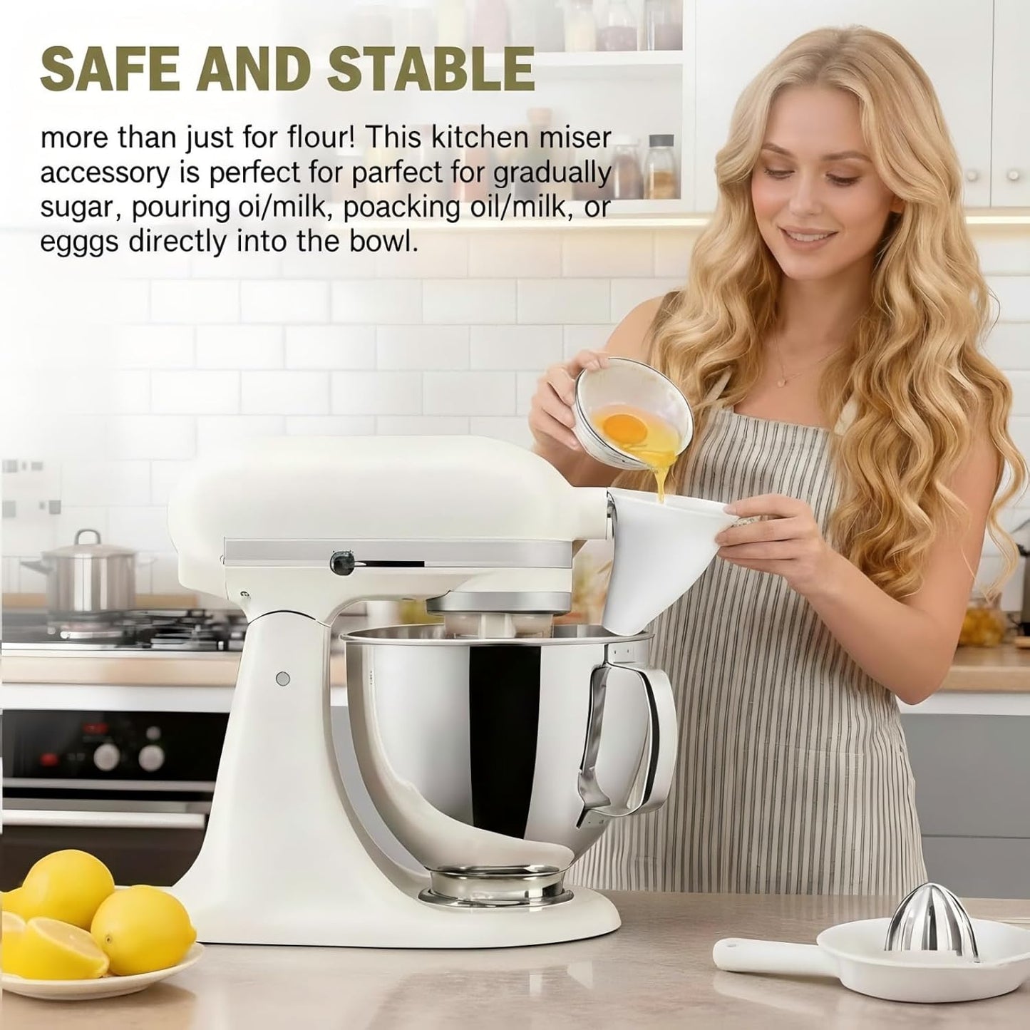 2 Embudos Harina Comp 4.5-5qt Accesorio Batidora