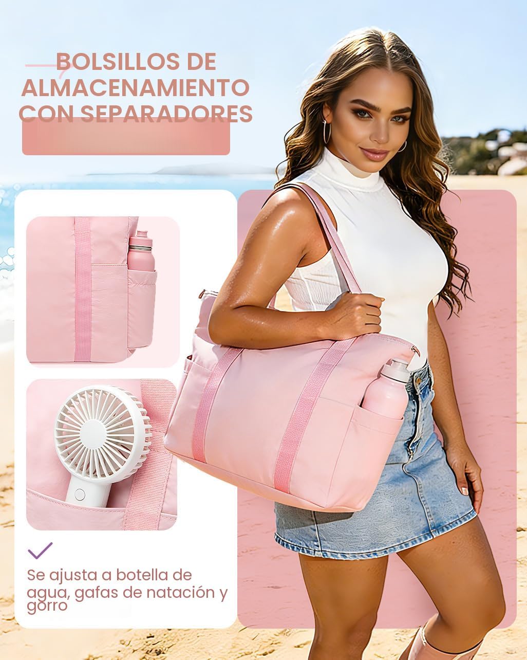 Bolsa de mano mujer 26L para viaje enfermeras gimnasio