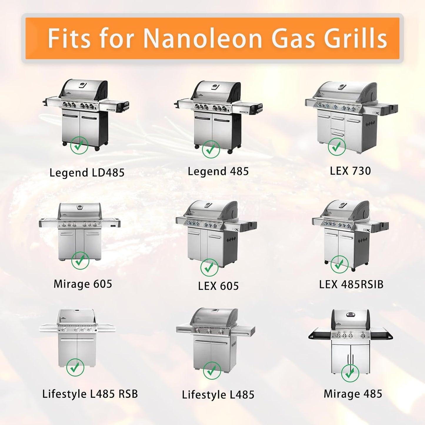 Placas calor parrilla Napoleon LE LD485 Series