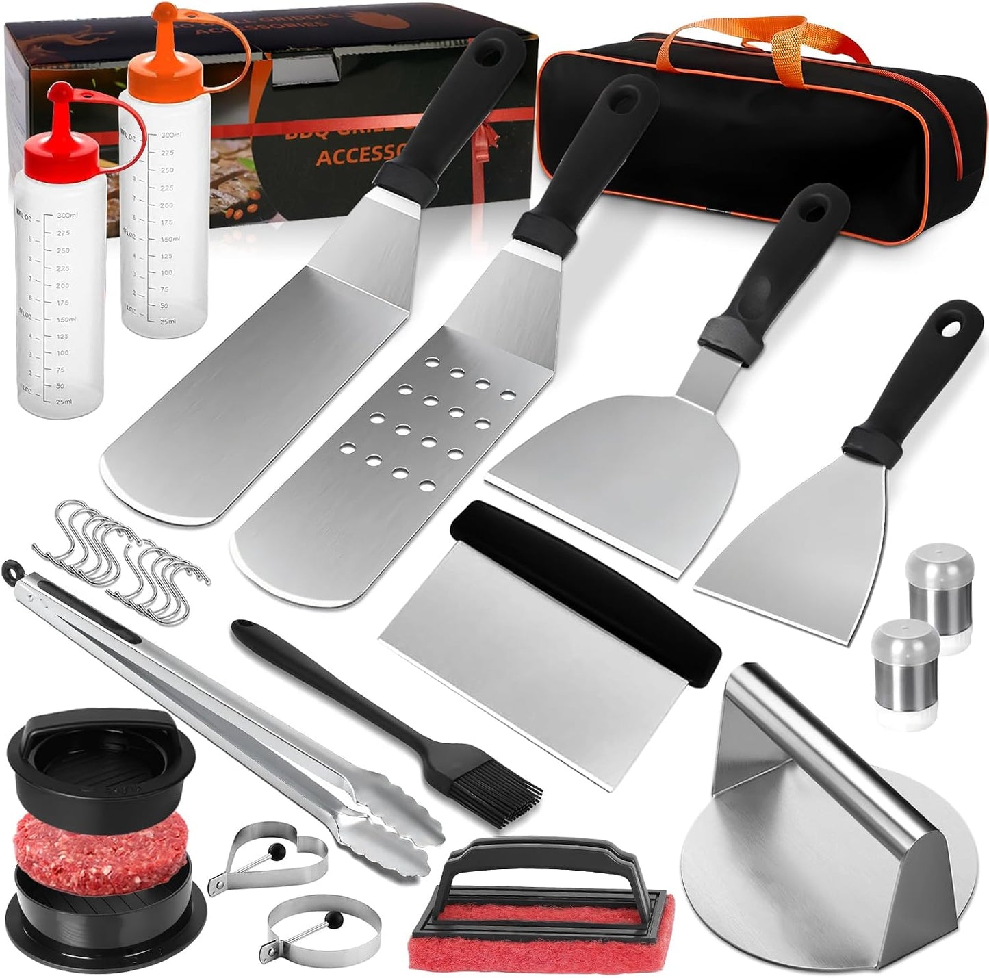 Kit 27 accesorios parrilla Blackstone espátula hamburguesas