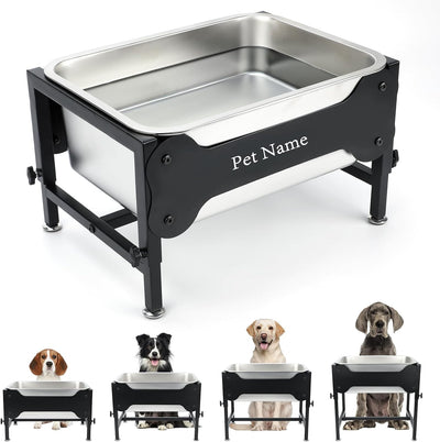 Bowl Agua Perro Acero Inox Altura Ajustable 4gal