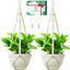 Cesta colgante macramé para plantas 3-15pulg decoración bohemia