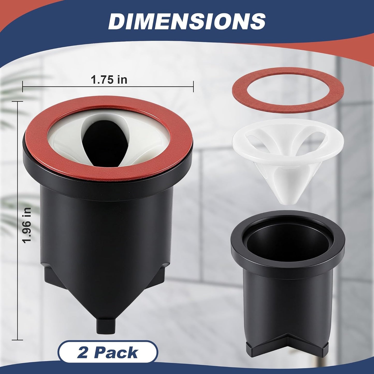 Kit reparación válvula vacío comp Sloan V-551-A 2 Pzas