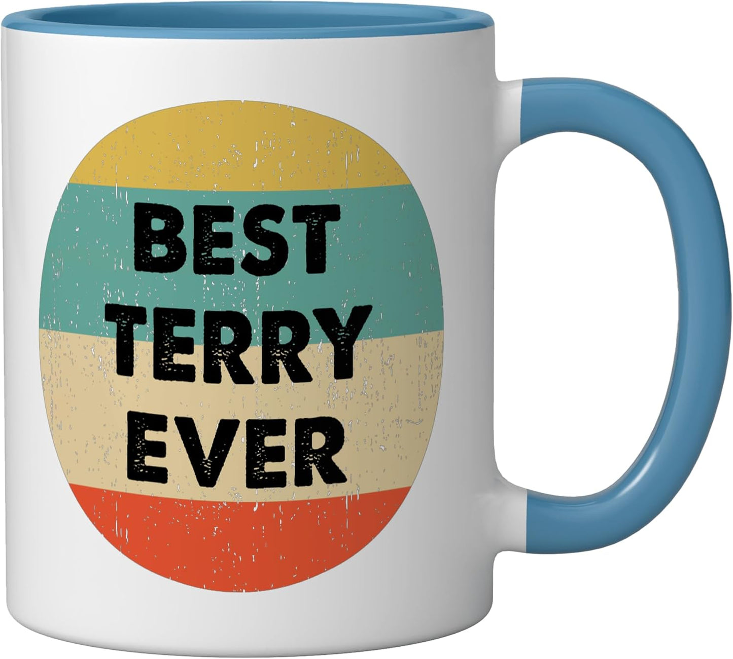 Taza cerámica Terry Name azul/blanco