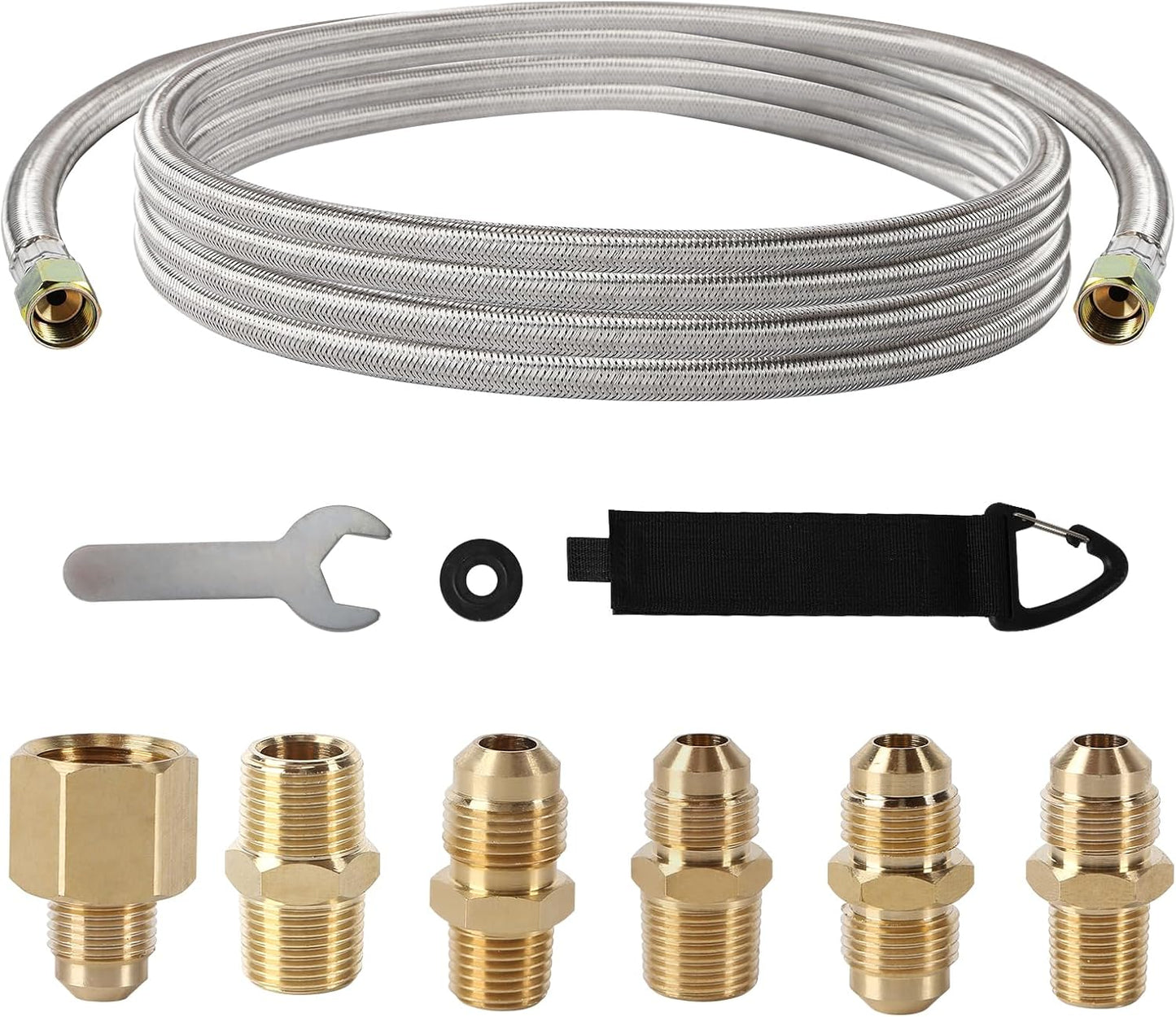 Extensión manguera propano 24ft alta presión parrilla
