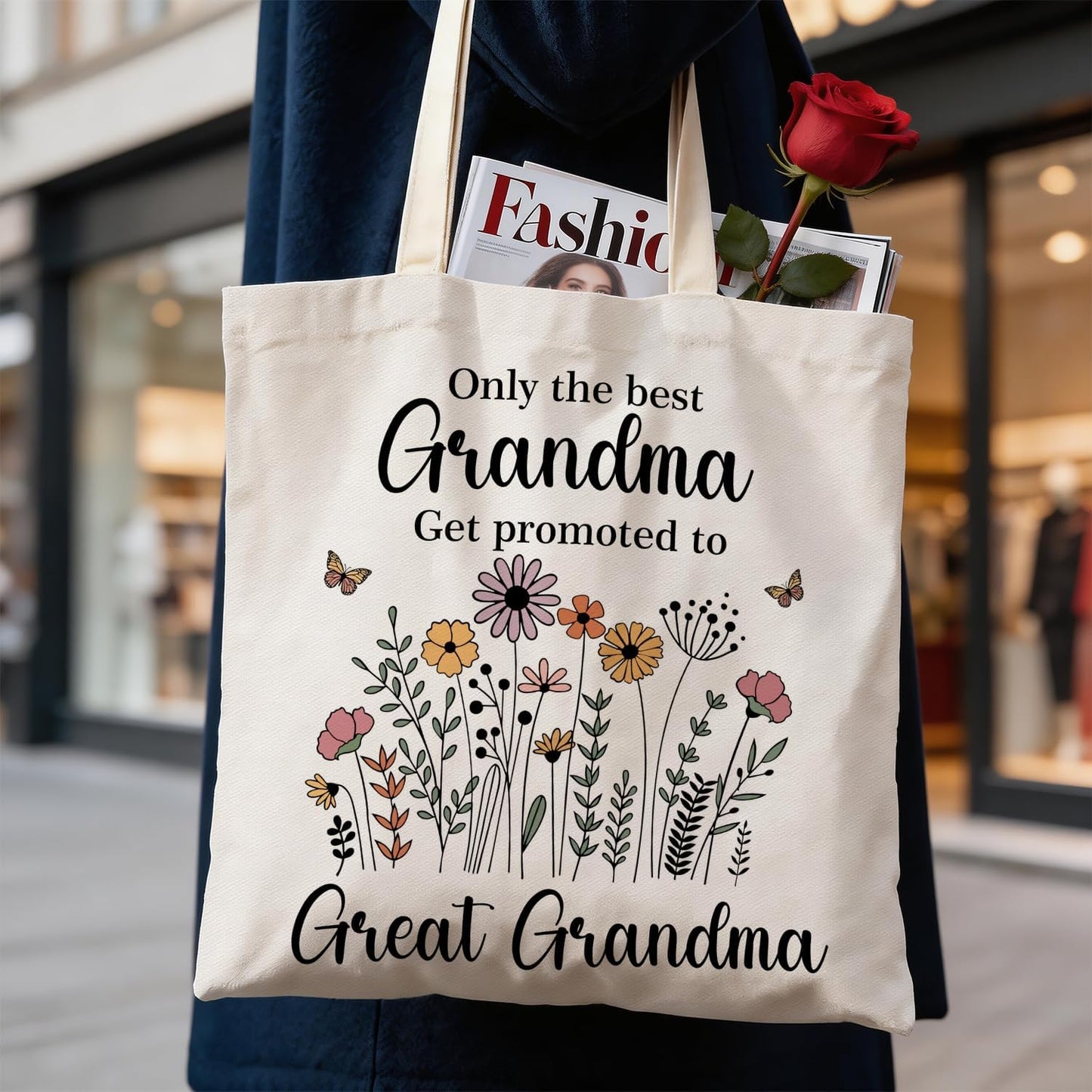 Bolso tote canvas para mujer gran capacidad reutilizable para compras trabajo viaje