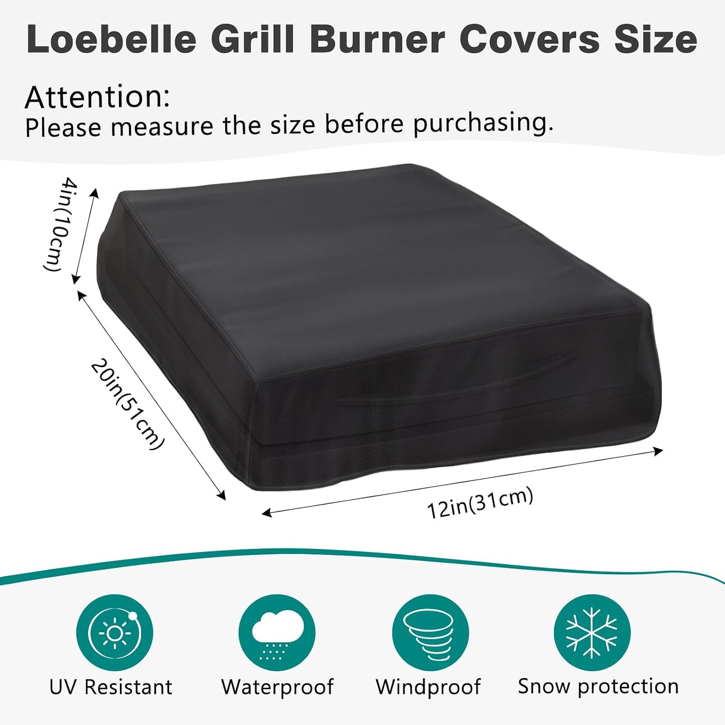 Cubierta quemador parrilla Blaze 12pulg resistente agua negro