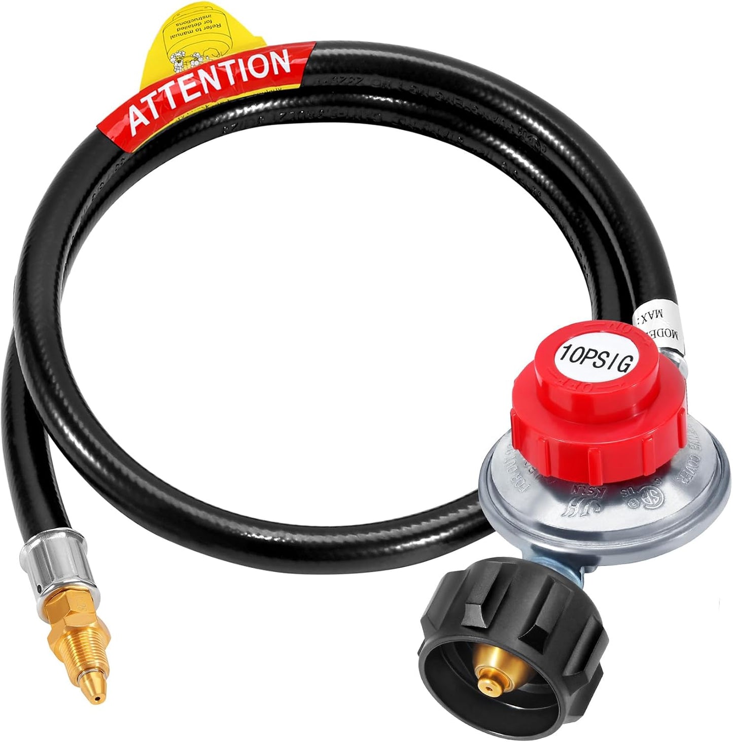 Regulador propano ajustable 4ft 0-10PSI con manguera