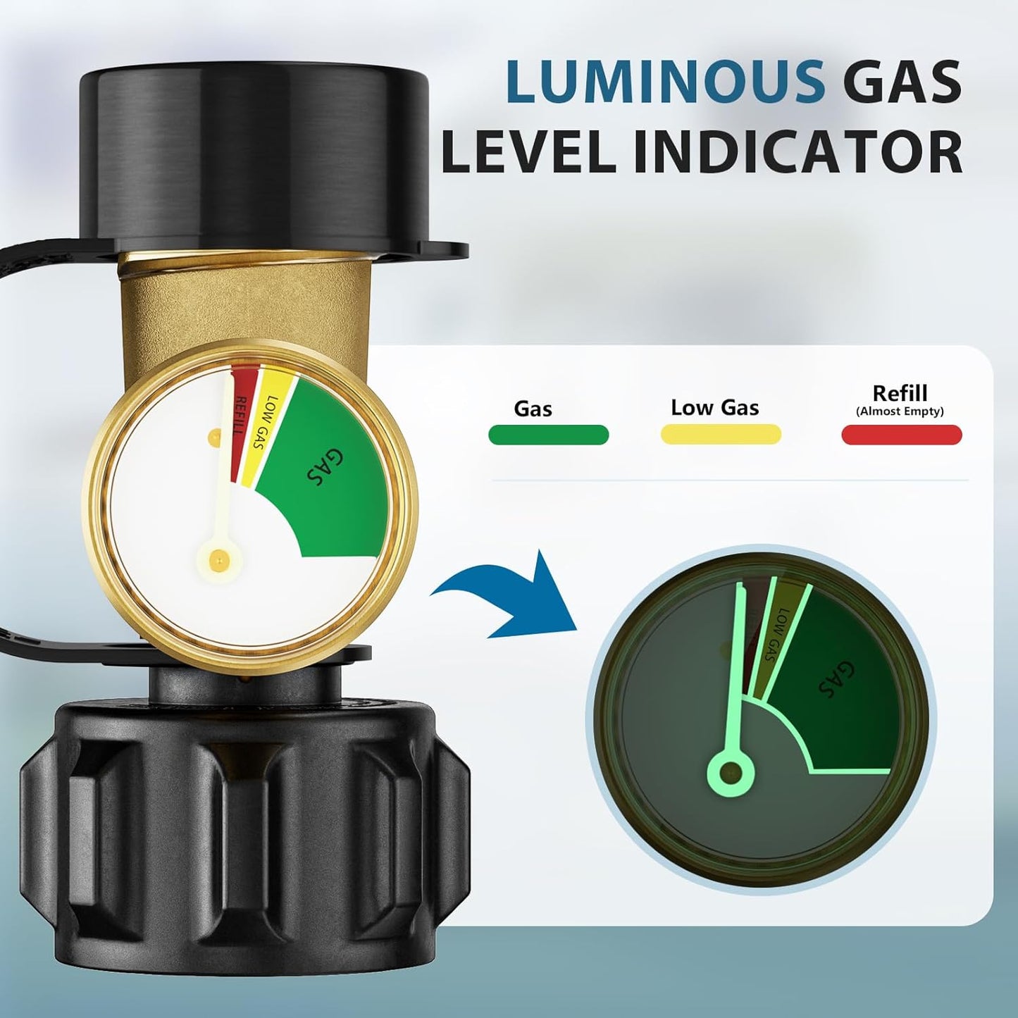 Indicador nivel propano tanque 5-20lb universal