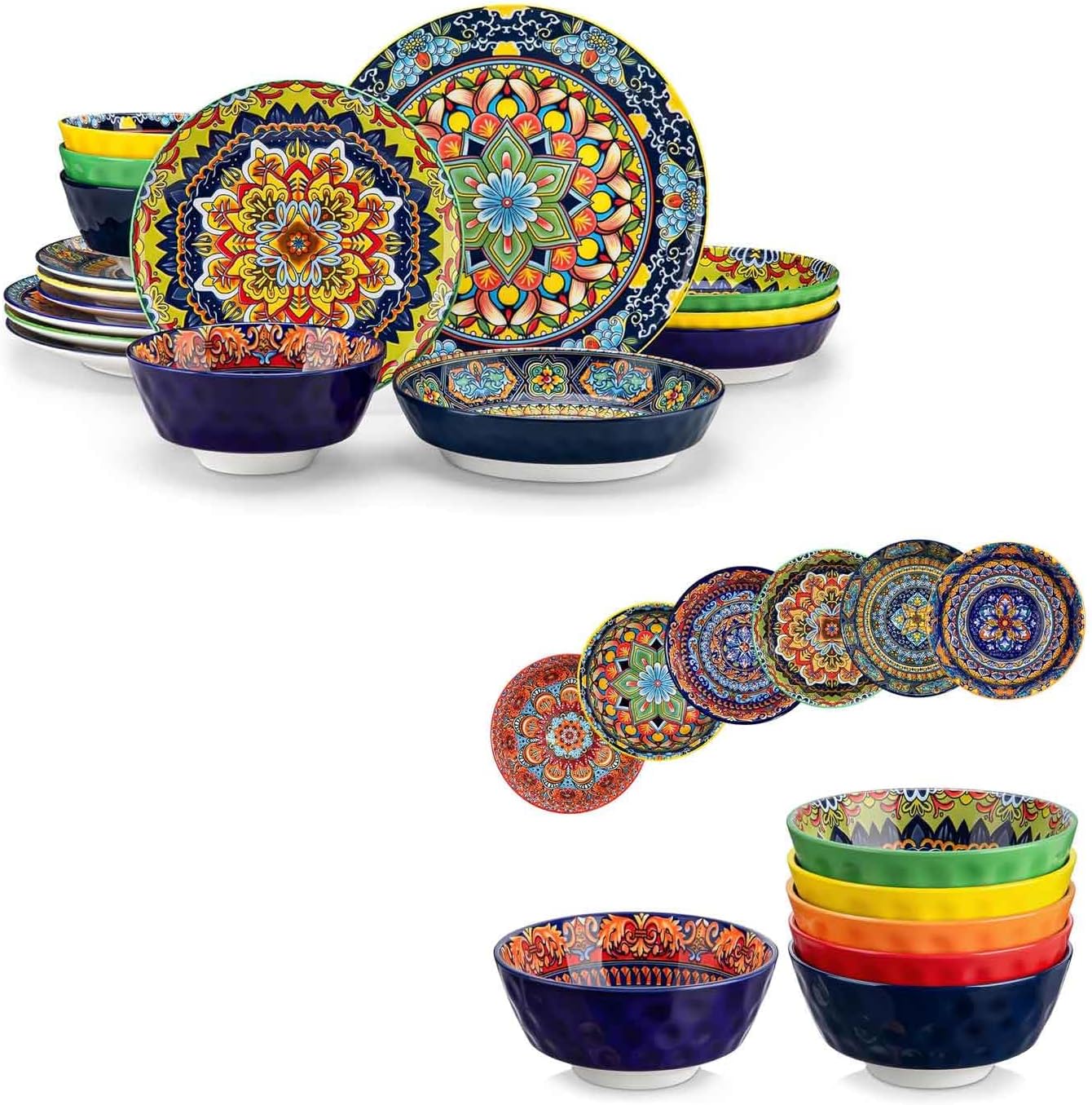 Juego de 16 platos y cuencos bohemios Vancasso