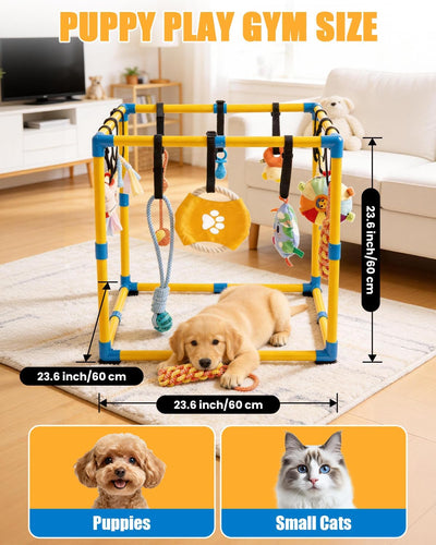 Gimnasio perros 23.6x23.6pulg con 12 juguetes antiderrap