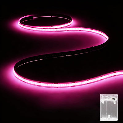Tira LED COB alimentada por pilas rosa 3.28pies para dormitorio