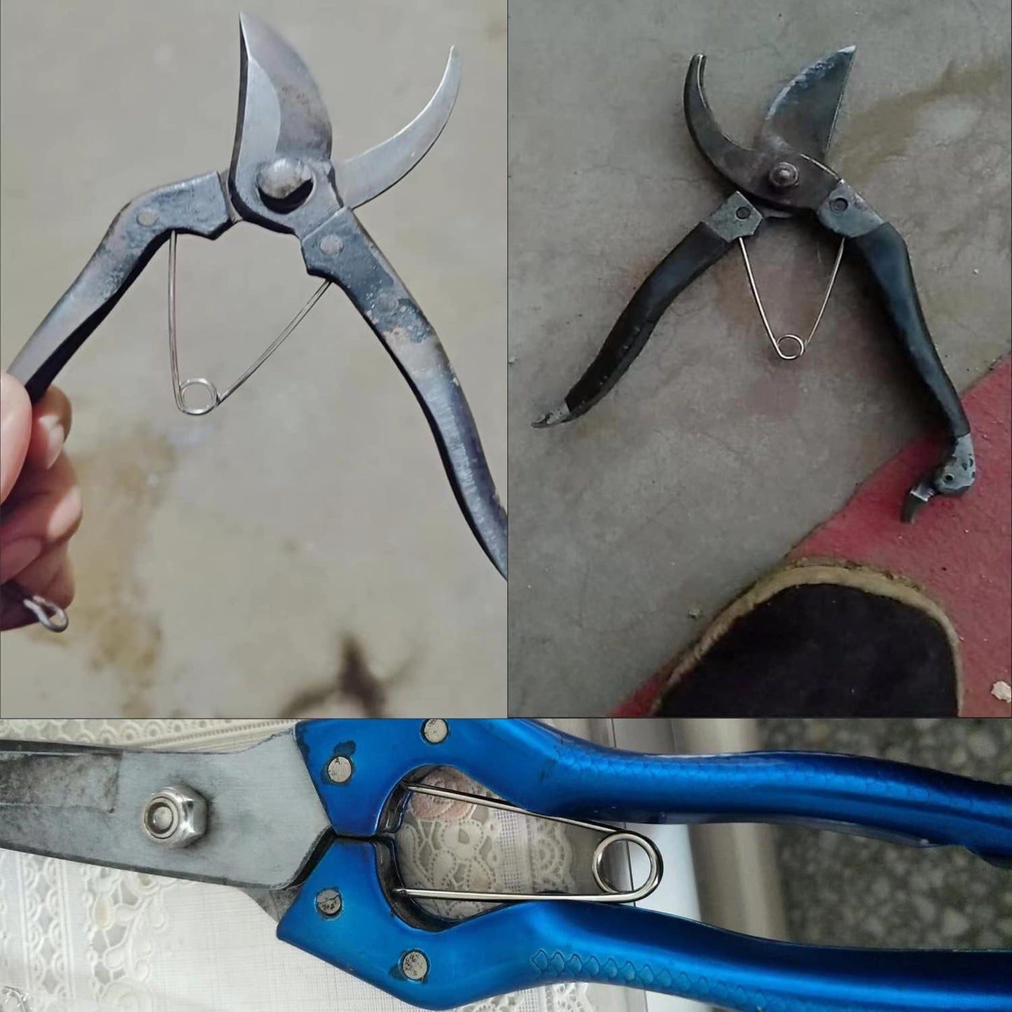 4 Pzas Tijeras Acero Inox Resorte V Compresión