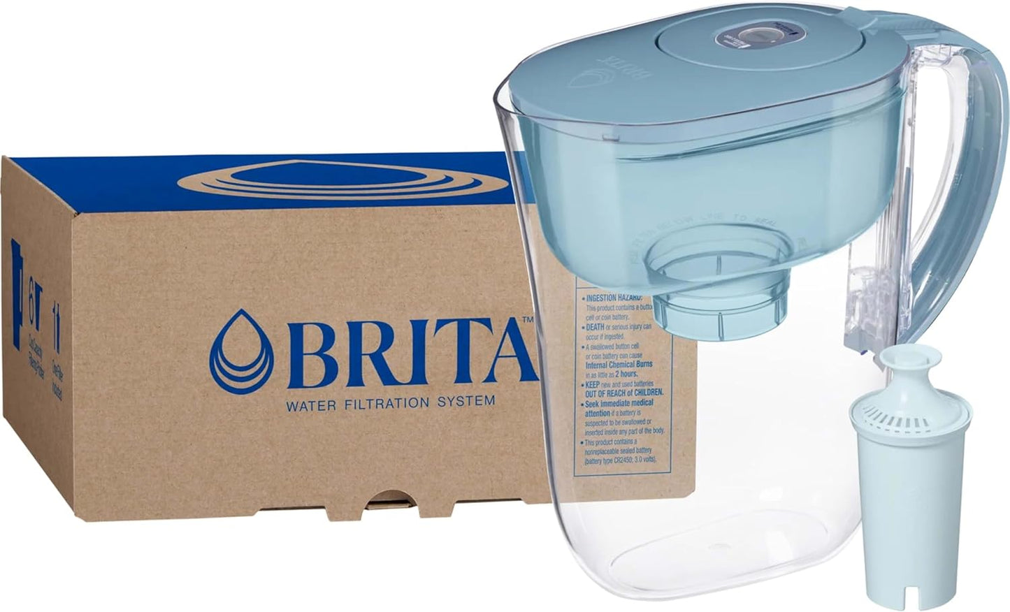 Jarra Filtro Agua 6 Tazas 1 Filtro Plus Azul Piedra