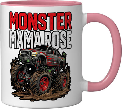Taza cerámica para Mother's Day Monster Mama Rose rosa/blanca