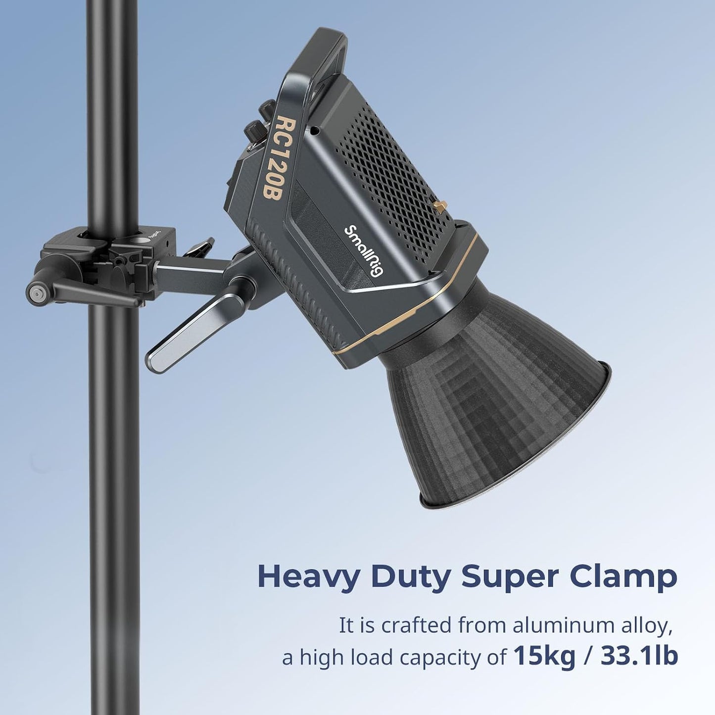 Kit abrazaderas carga 15kg para iluminación estudio