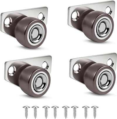 4 Ruedas fijas perfil bajo 1pulg goma sin marcas para muebles
