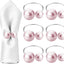 Servilleteros de perlas soporte metálico para mesa de boda y fiesta rosa